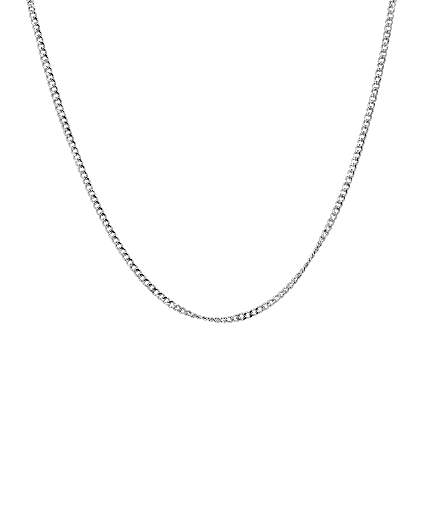 18" Curb chain | 10kt White Gold