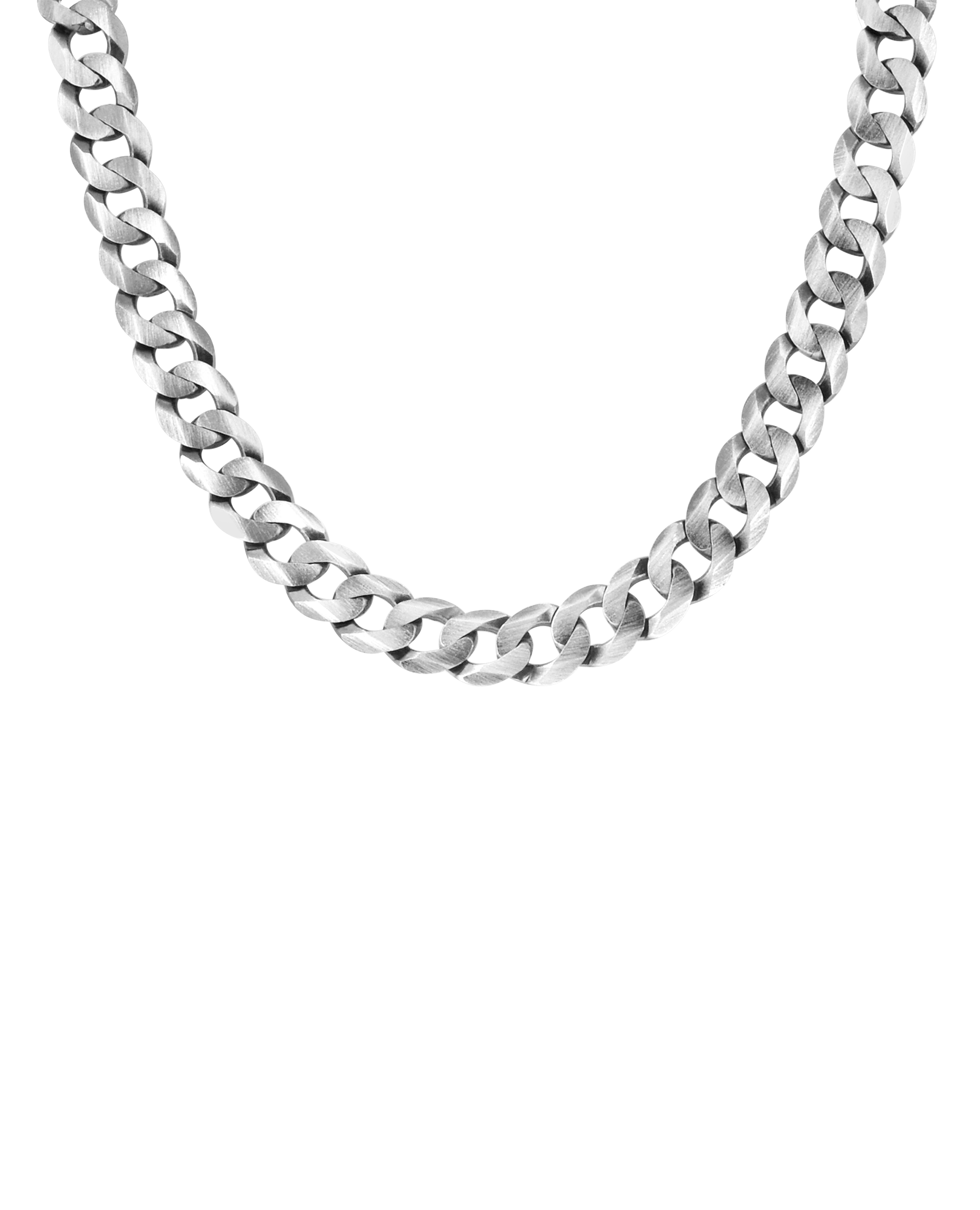 20" Brushed Gunmetal Curb Chain | Silver