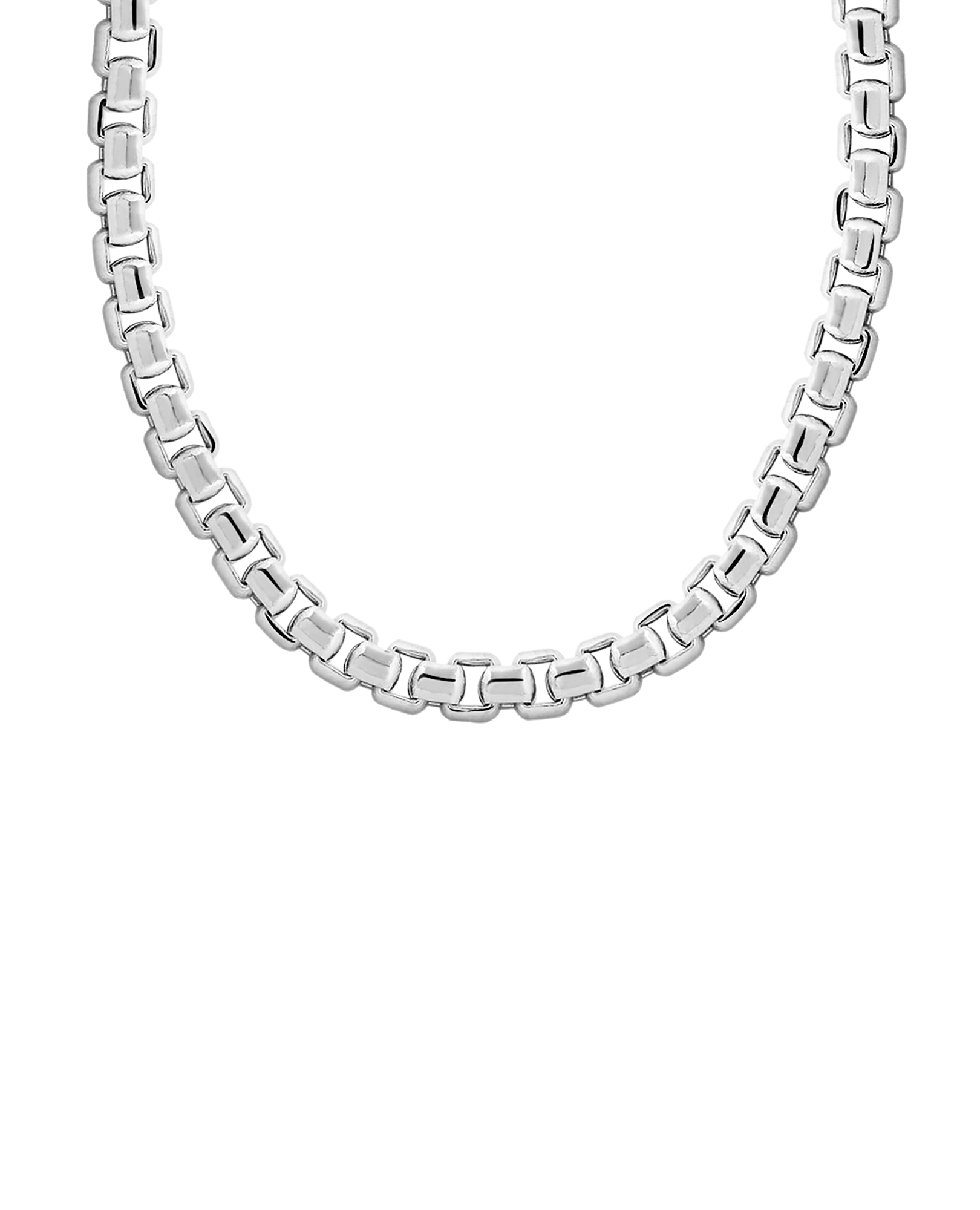 20" Rounded Box Chain | 10kt White Gold