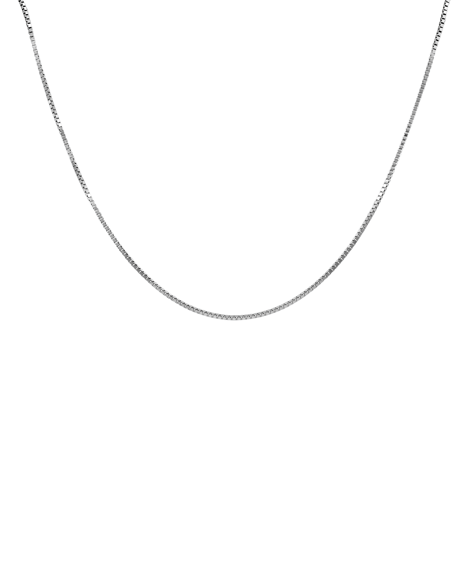 22" Box Chain | 10kt White Gold