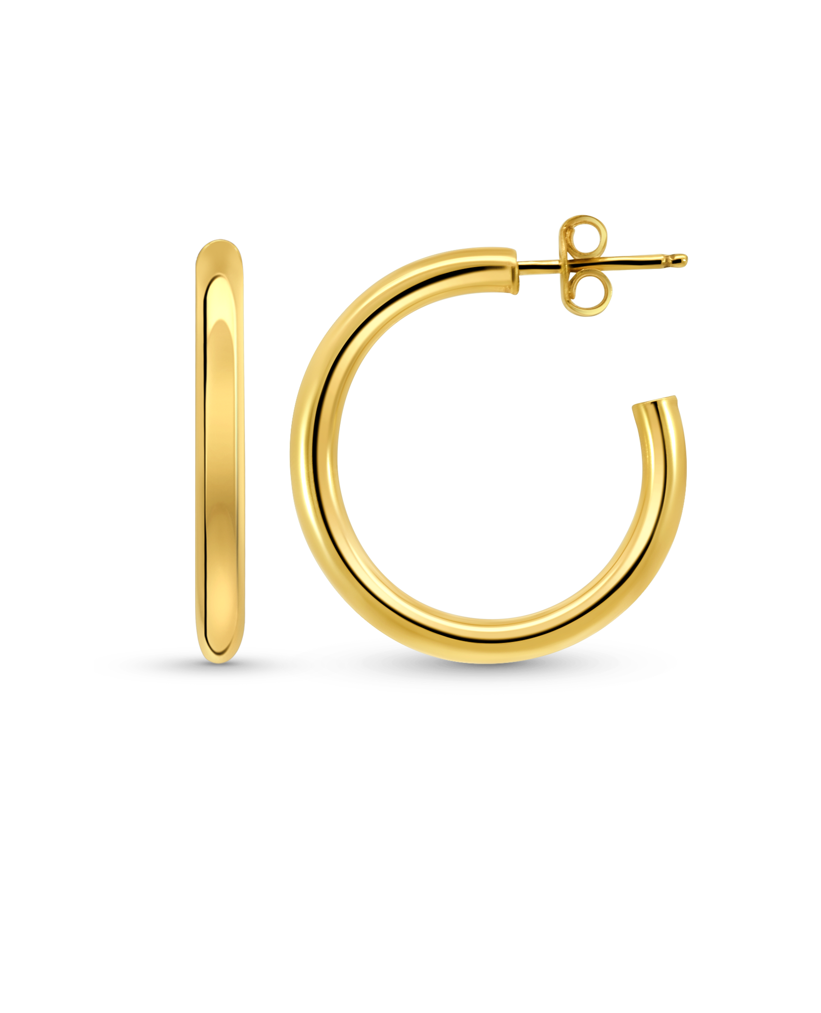 25MM Open Hoop Earrings | 10kt Yellow Gold