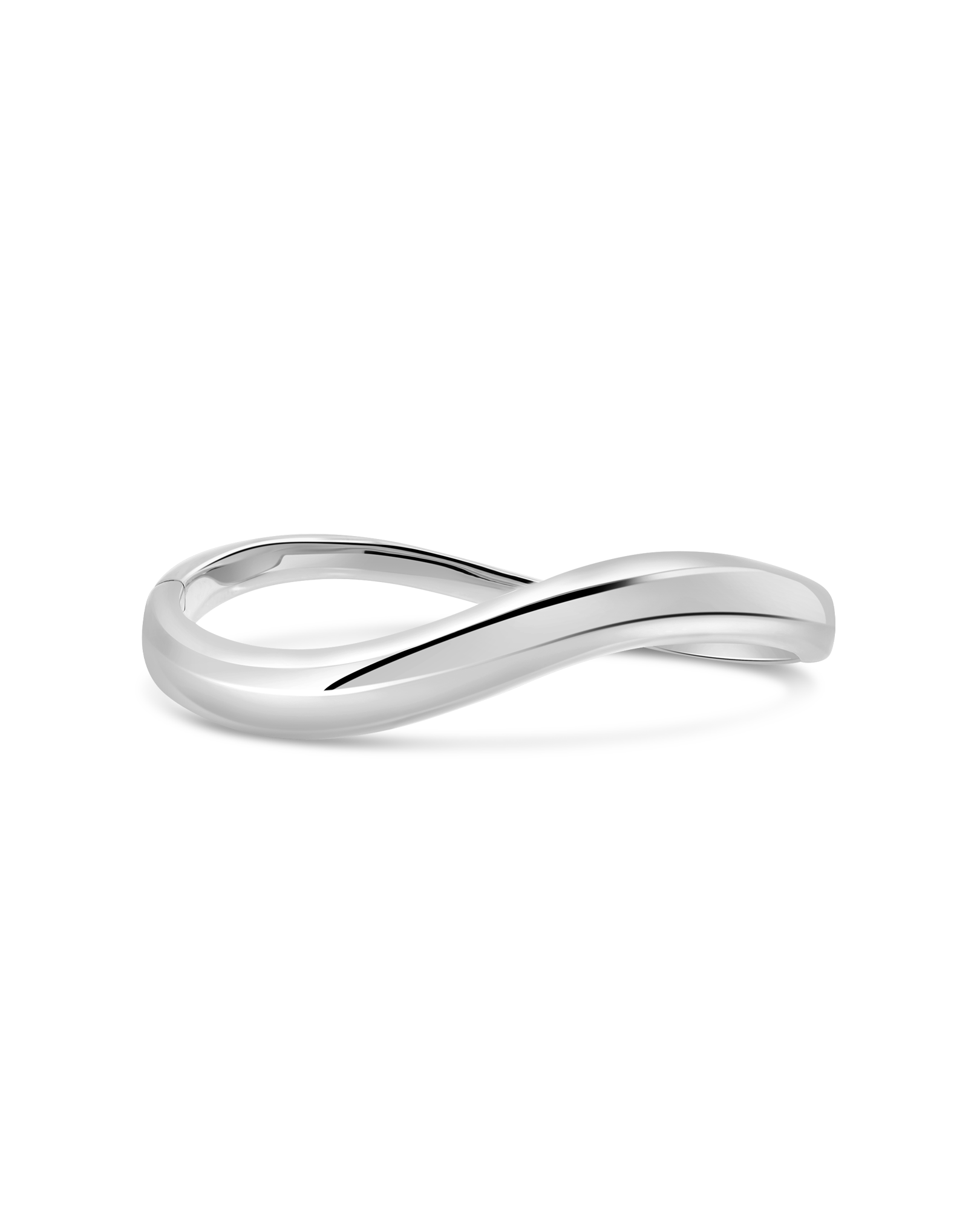 4.3-8.2MM Wave Bangle | Silver