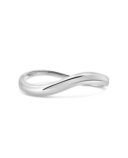 4.3-8.2MM Wave Bangle | Silver