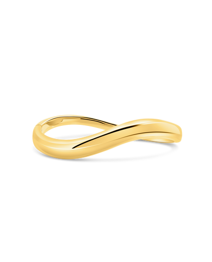 4.3-8.2MM Wave Bangle | Silver Vermeil