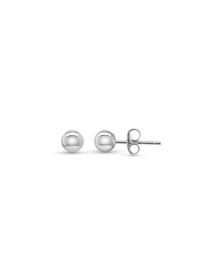 4MM Orb Stud Earrings | 14kt White Gold