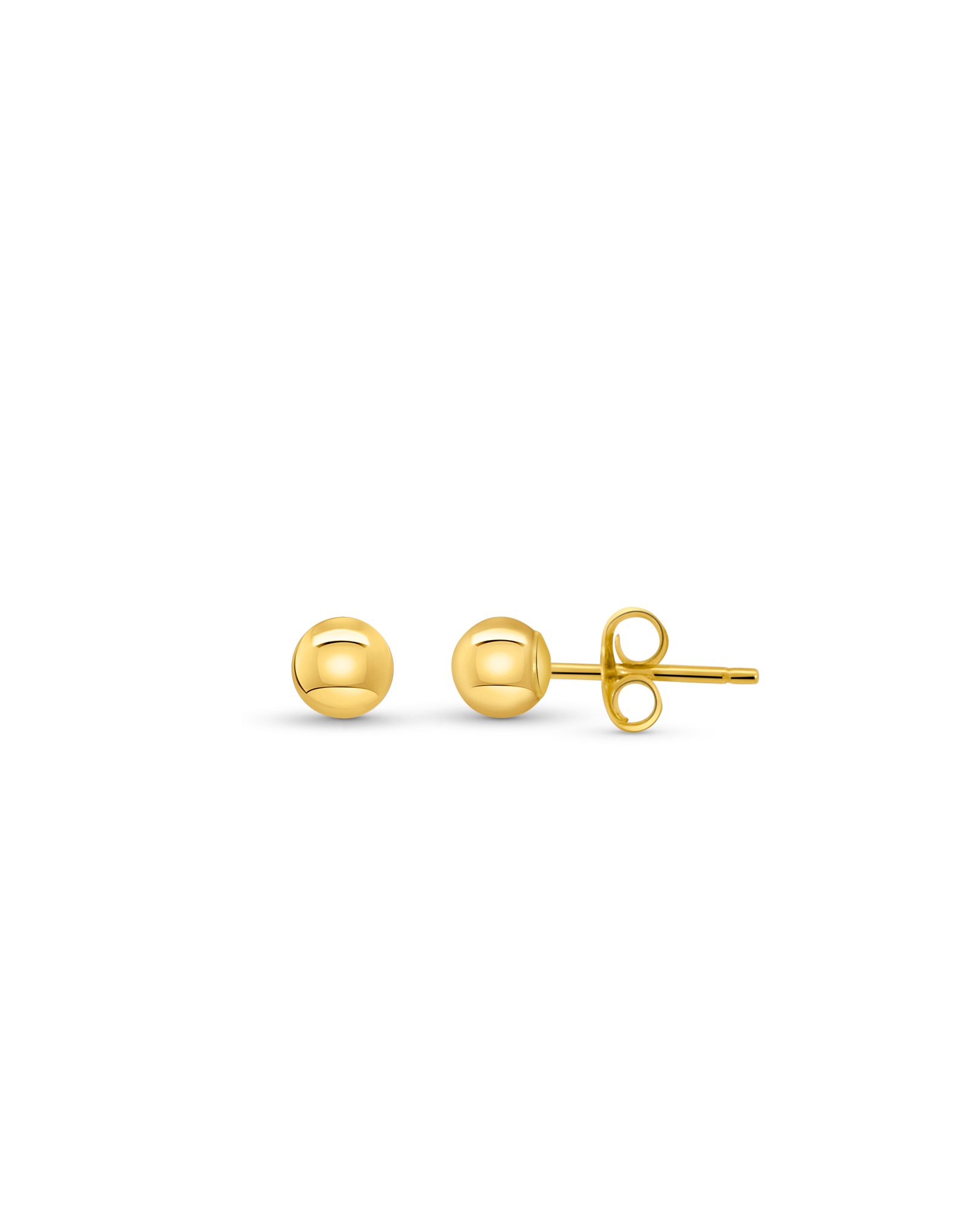 4MM Orb Stud Earrings | 14kt Yellow Gold