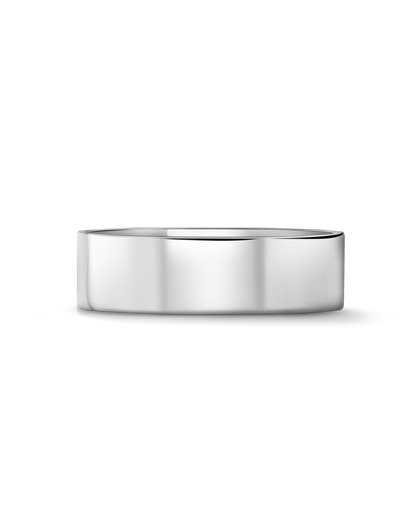 5MM Cigar Band | 10kt White Gold