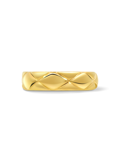 5MM Quilted Ring | 10kt Yellow Gold