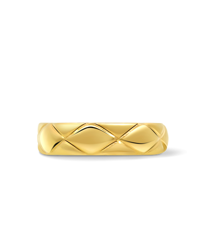 5MM Quilted Ring | 10kt Yellow Gold