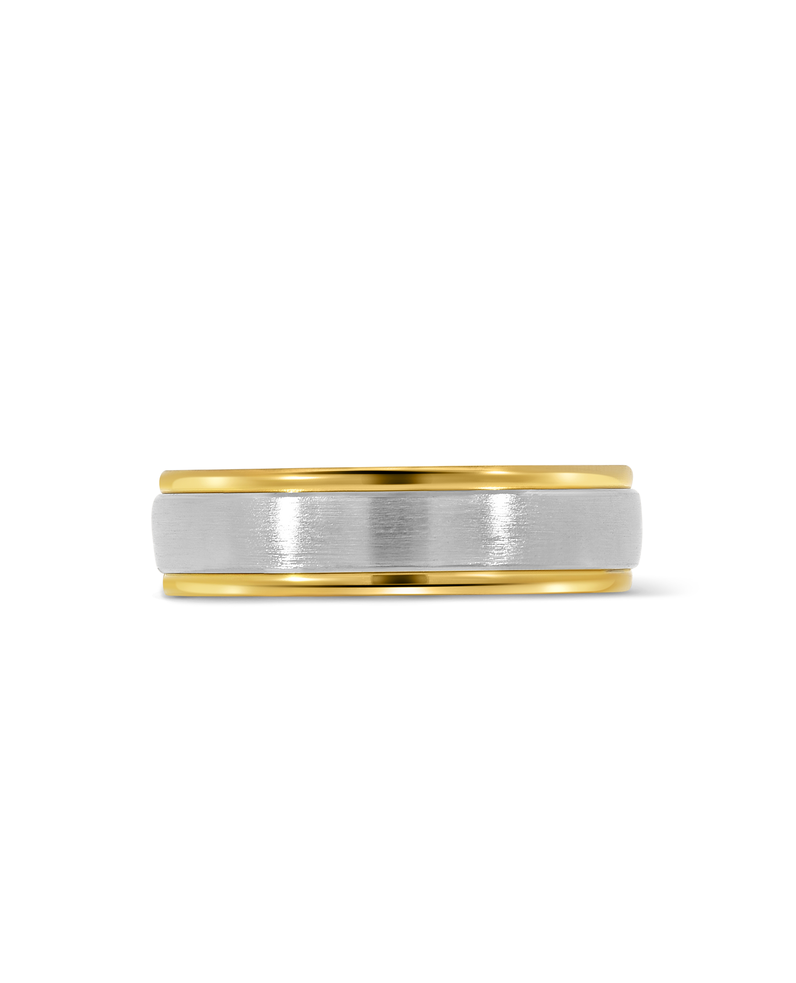 6MM Wedding band | 14kt Yellow & White Gold