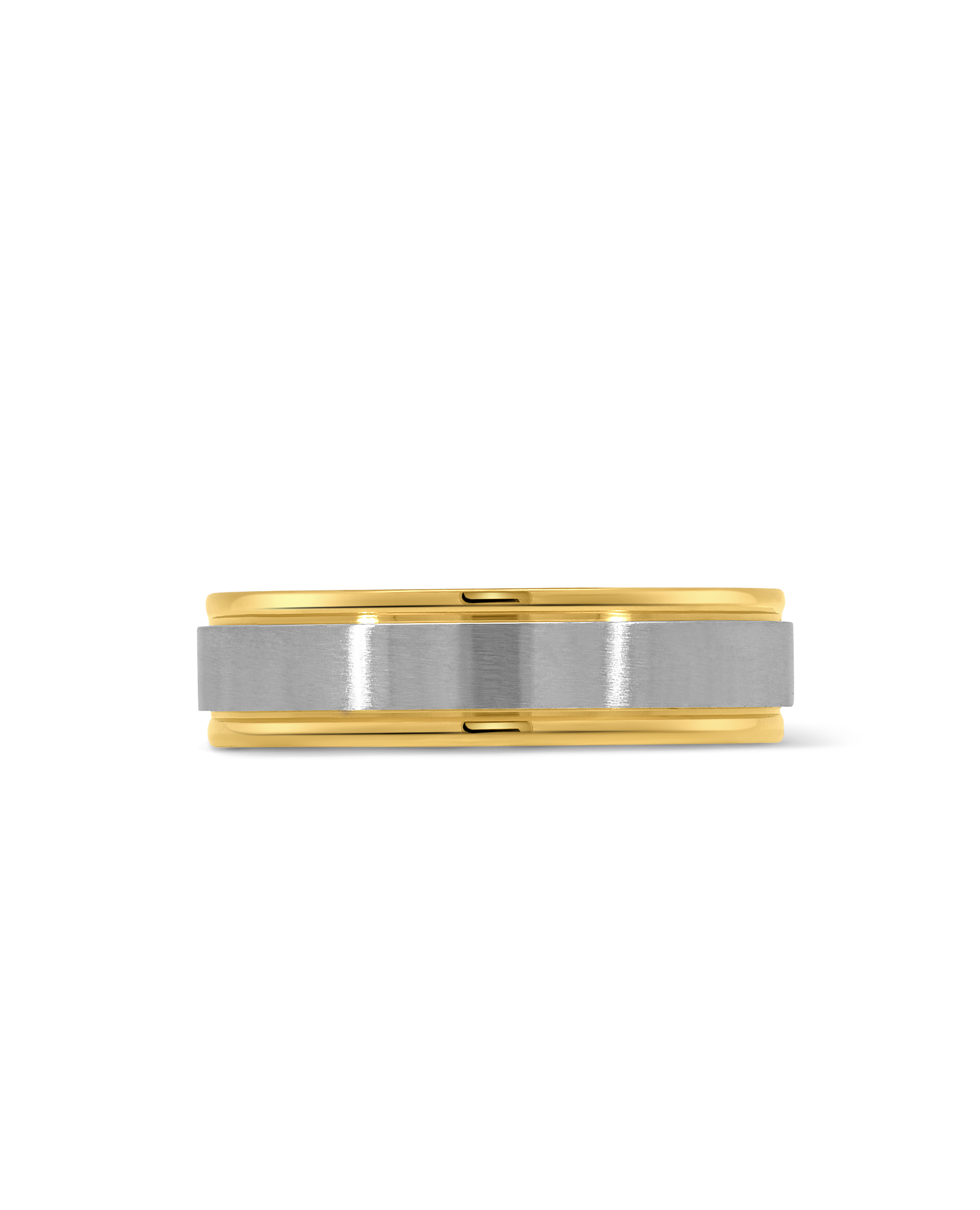 6MM Wedding band | 14kt Yellow & White Gold