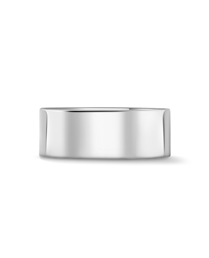 7MM Cigar Band | 10kt White Gold