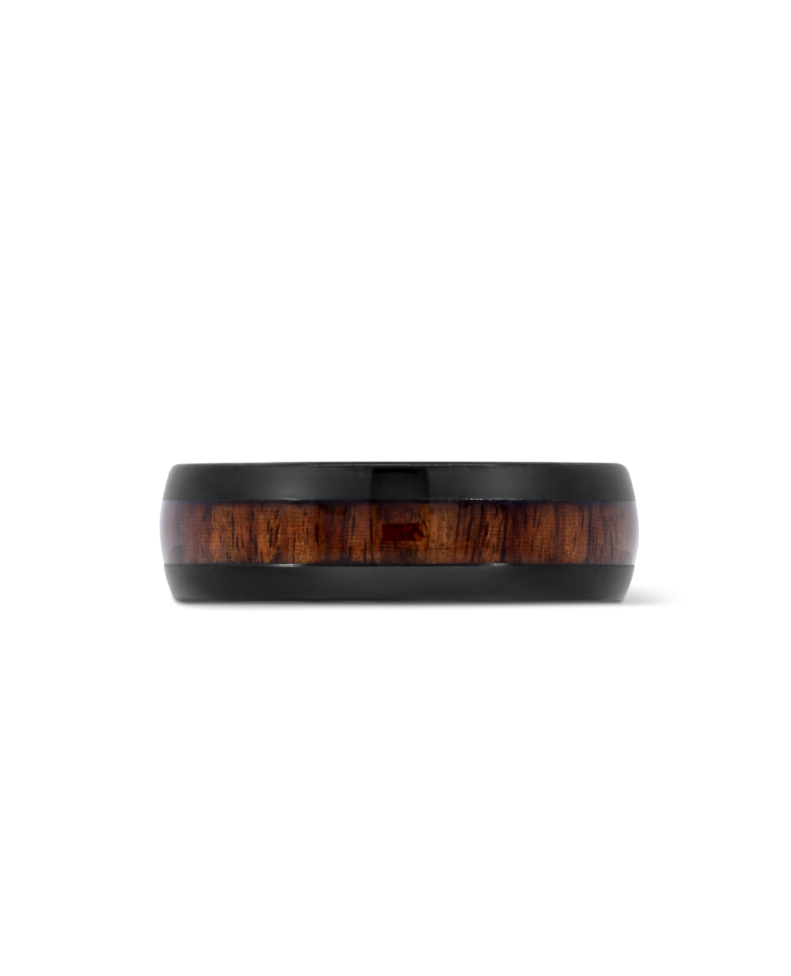 7MM Wood Inlay Band | Tungsten