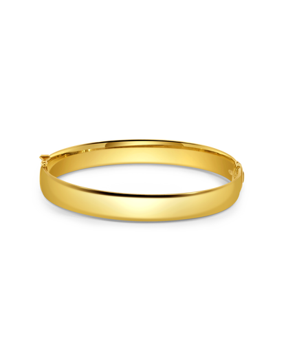 9MM Hollow Bangle | 10kt Yellow Gold