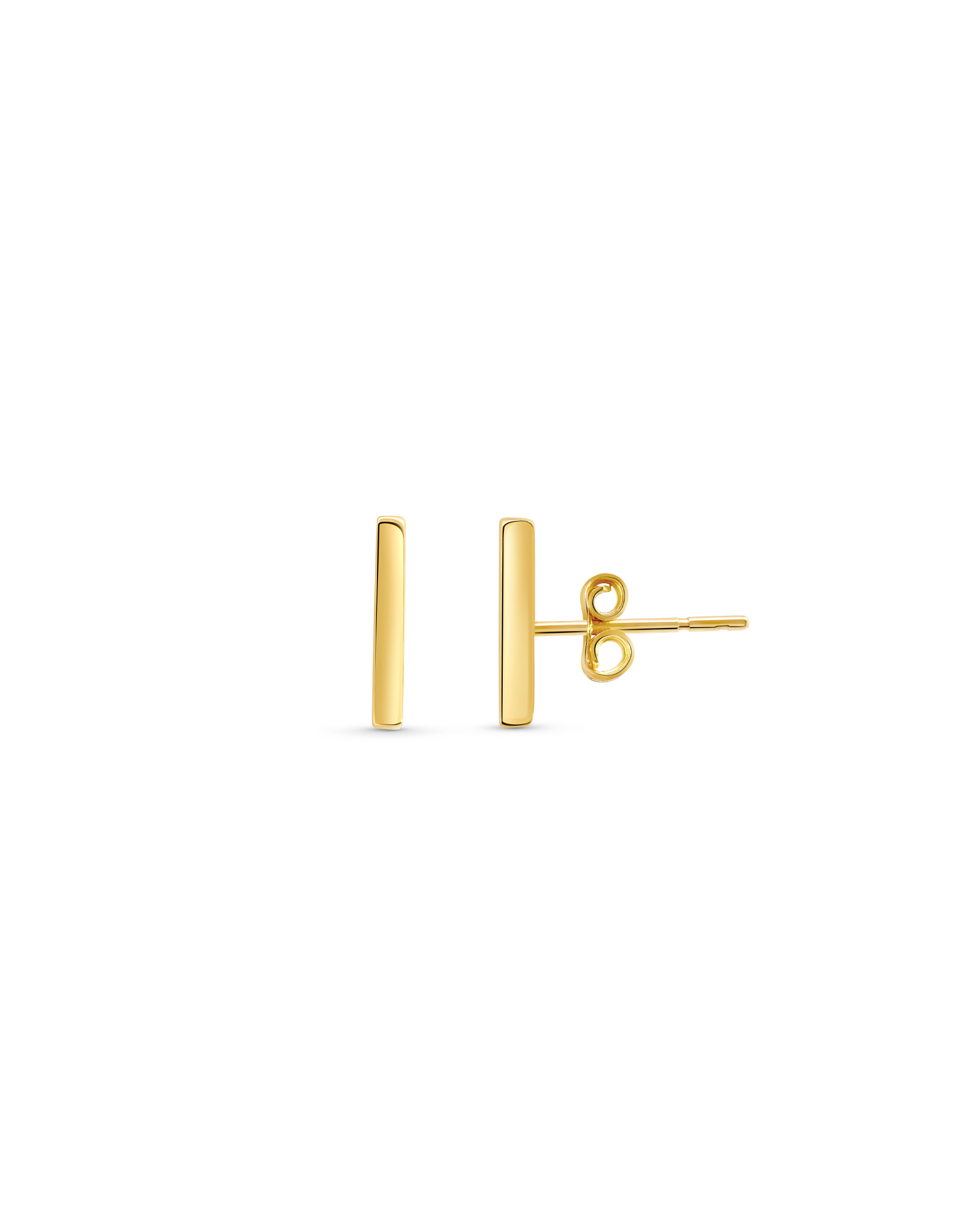 Bar Stud Earrings | 10kt Yellow Gold