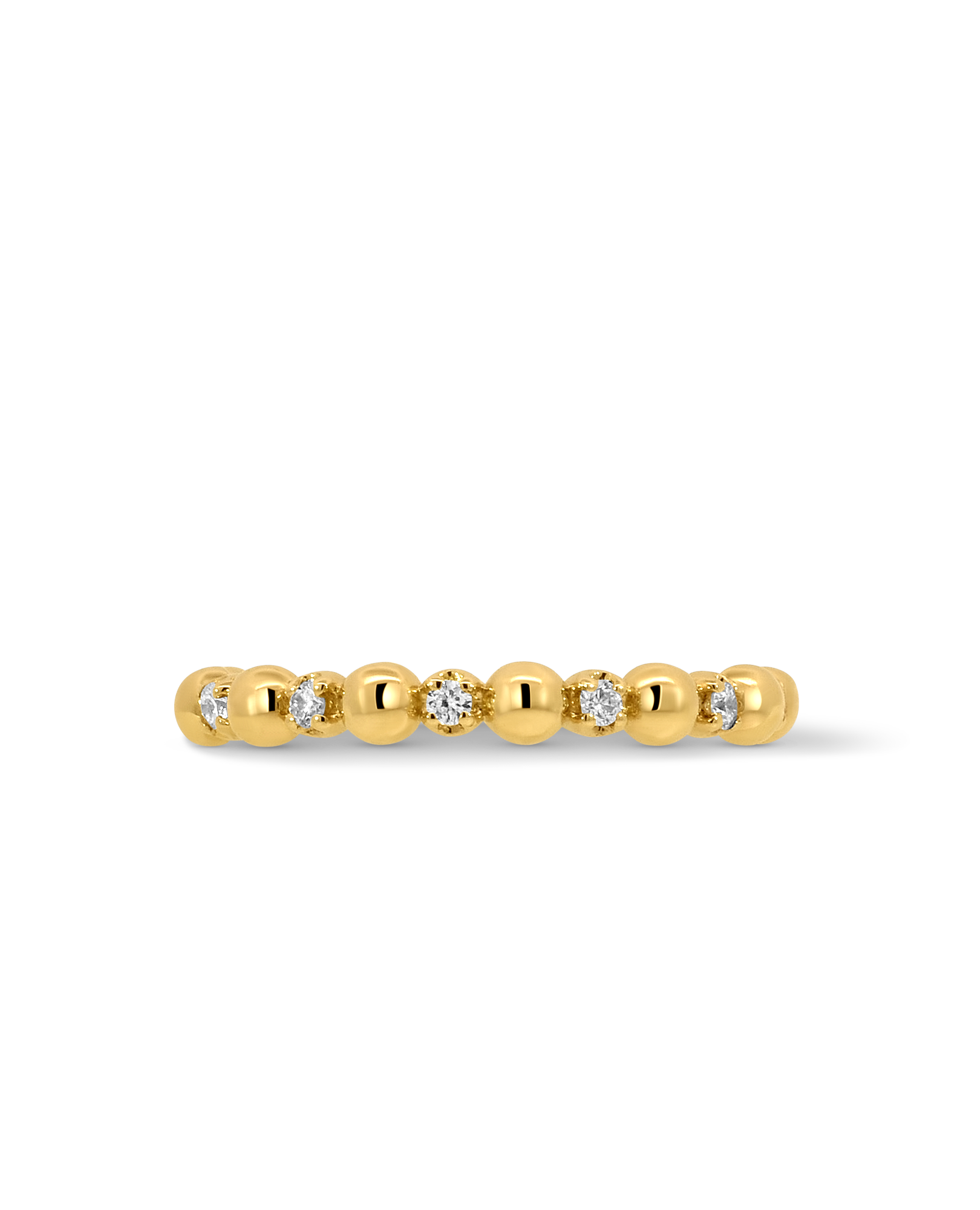 Beaded Ring .11 Carat TW Diamond | 10kt Yellow Gold