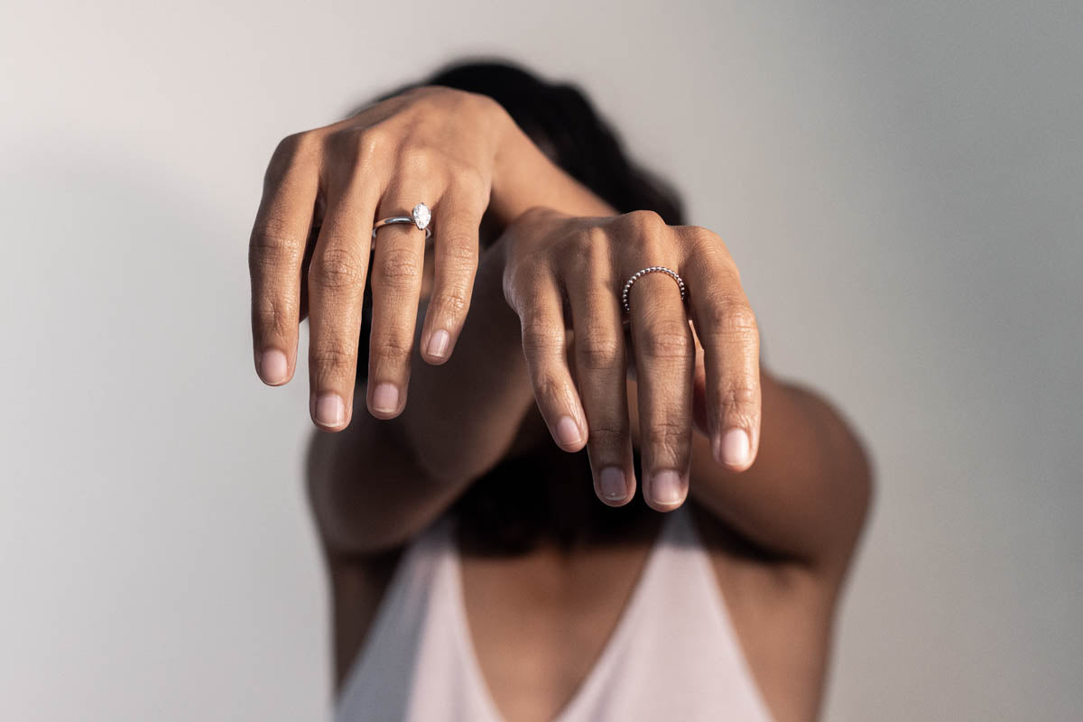 Beaded Ring | 10kt White Gold