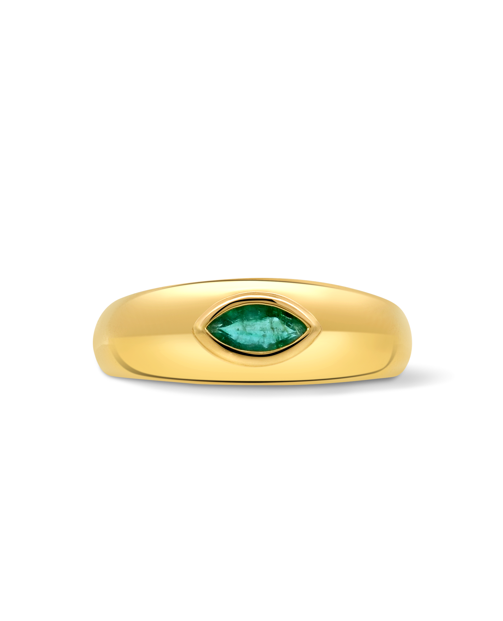 Bezel Emerald Ring | 10kt Yellow Gold