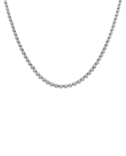 Bezel Tennis Necklace 1.00 Carat TW Diamond | 14kt White Gold