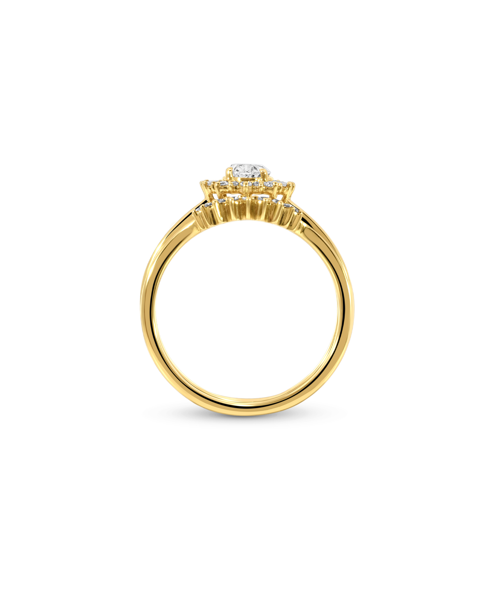 Bridal Set .70 Carat TW Oval Diamond | 14kt Yellow Gold