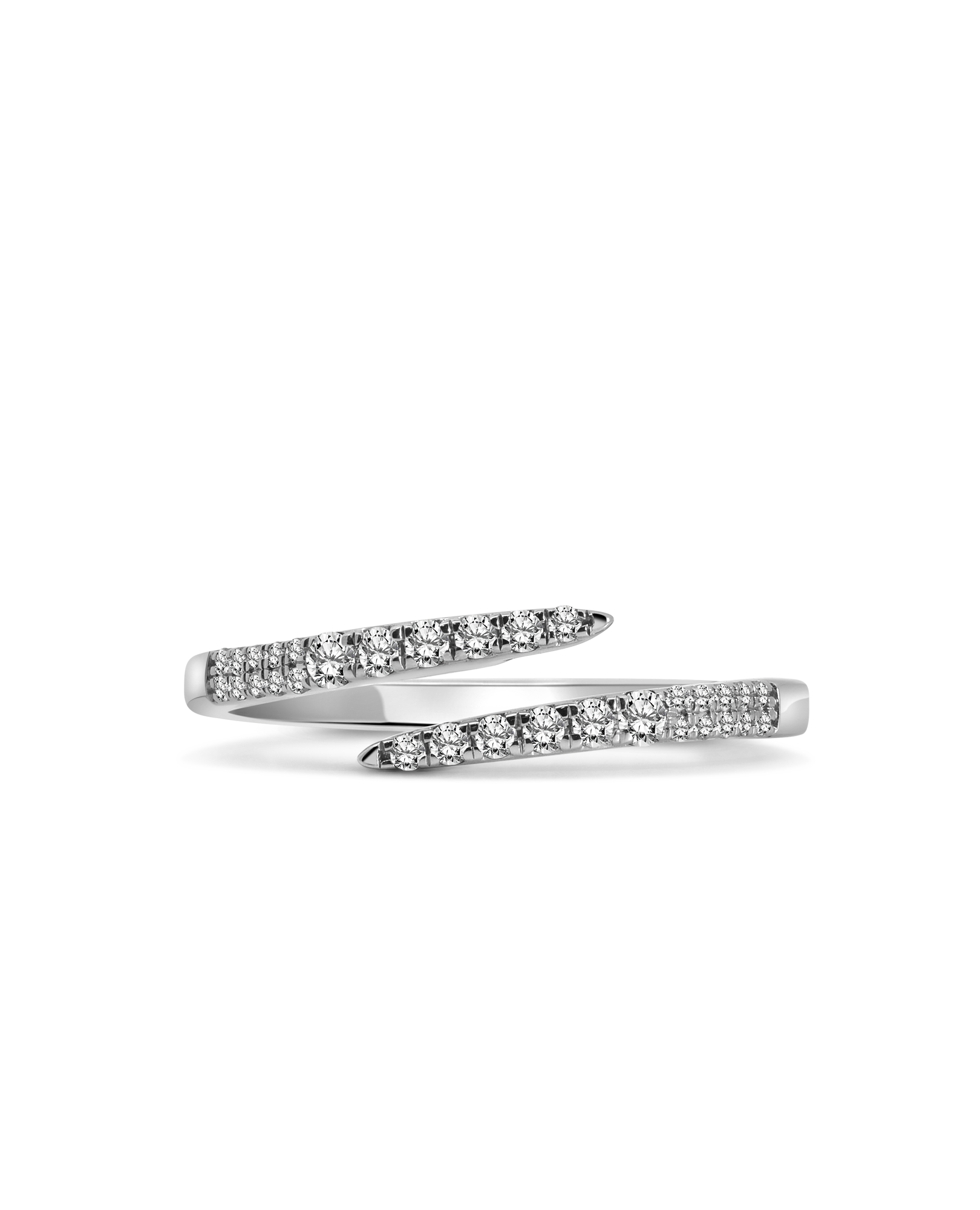 Bypass Ring .20 Carat TW Diamond | 10kt White Gold