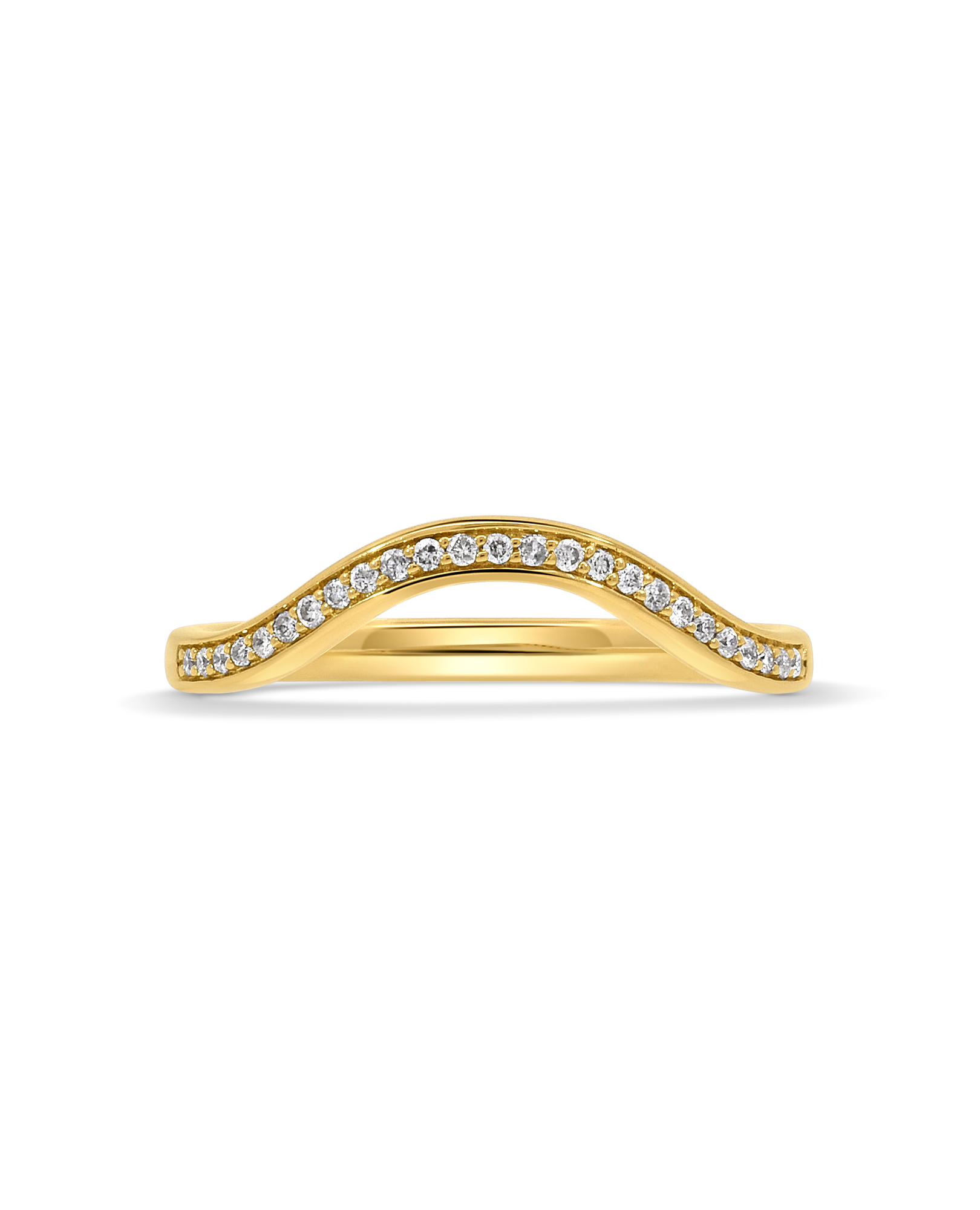 Contour Band .10 Carat TW Diamond | 14kt Yellow Gold