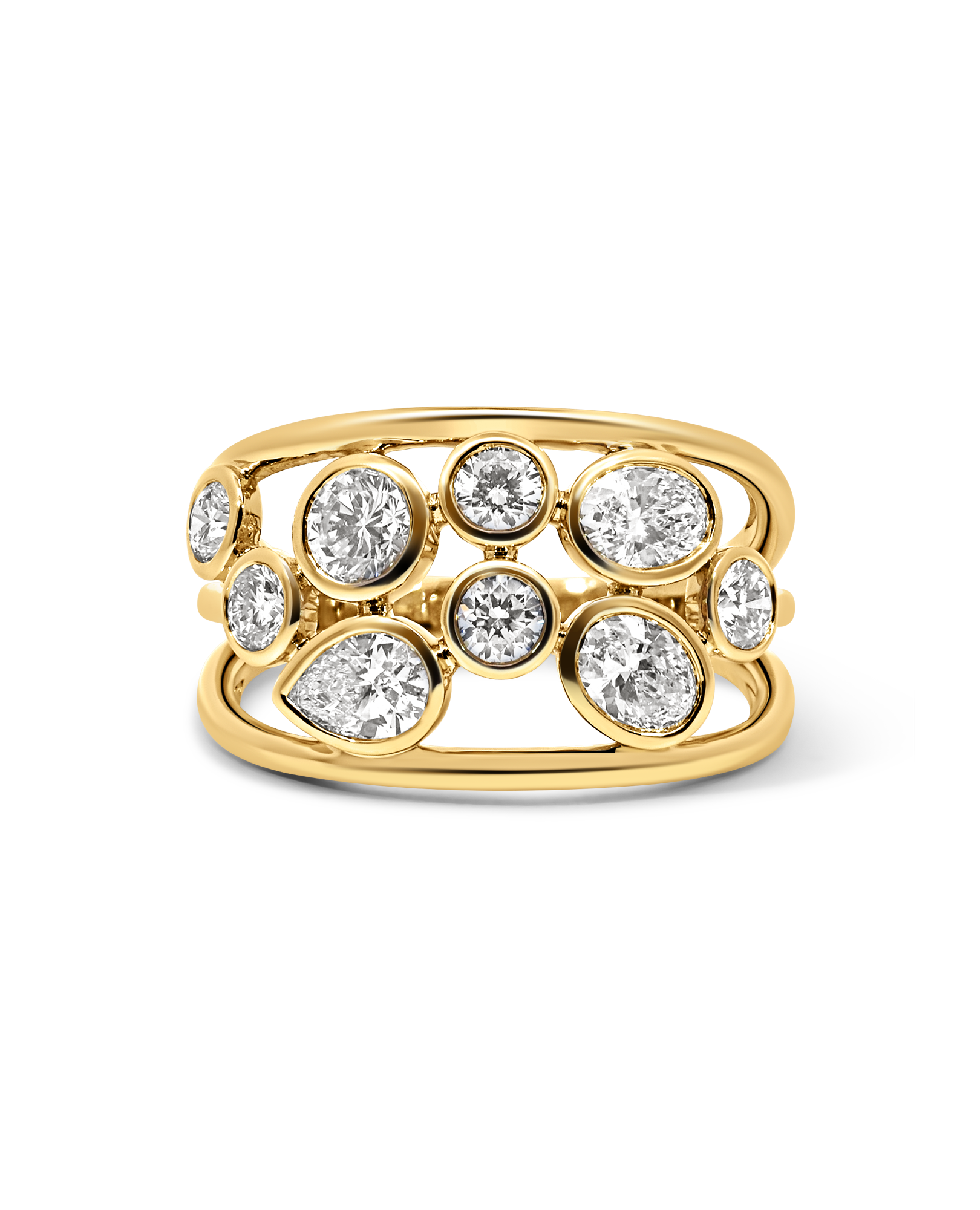 Fashion Ring 1.50 Carat TW Lab-grown Diamond | 14kt Yellow Gold