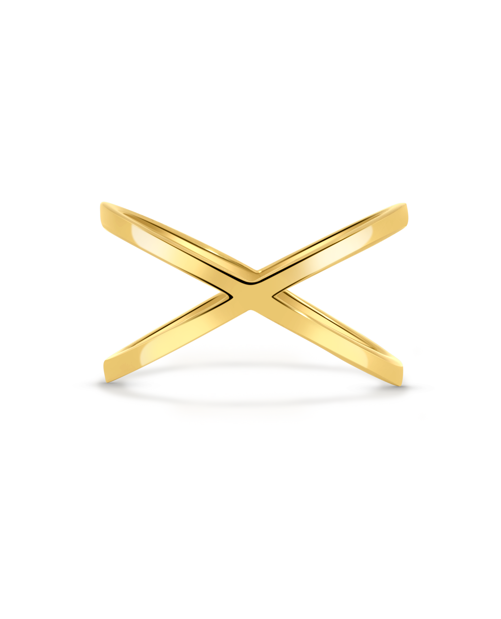 Geometric X Ring | 10kt Yellow Gold