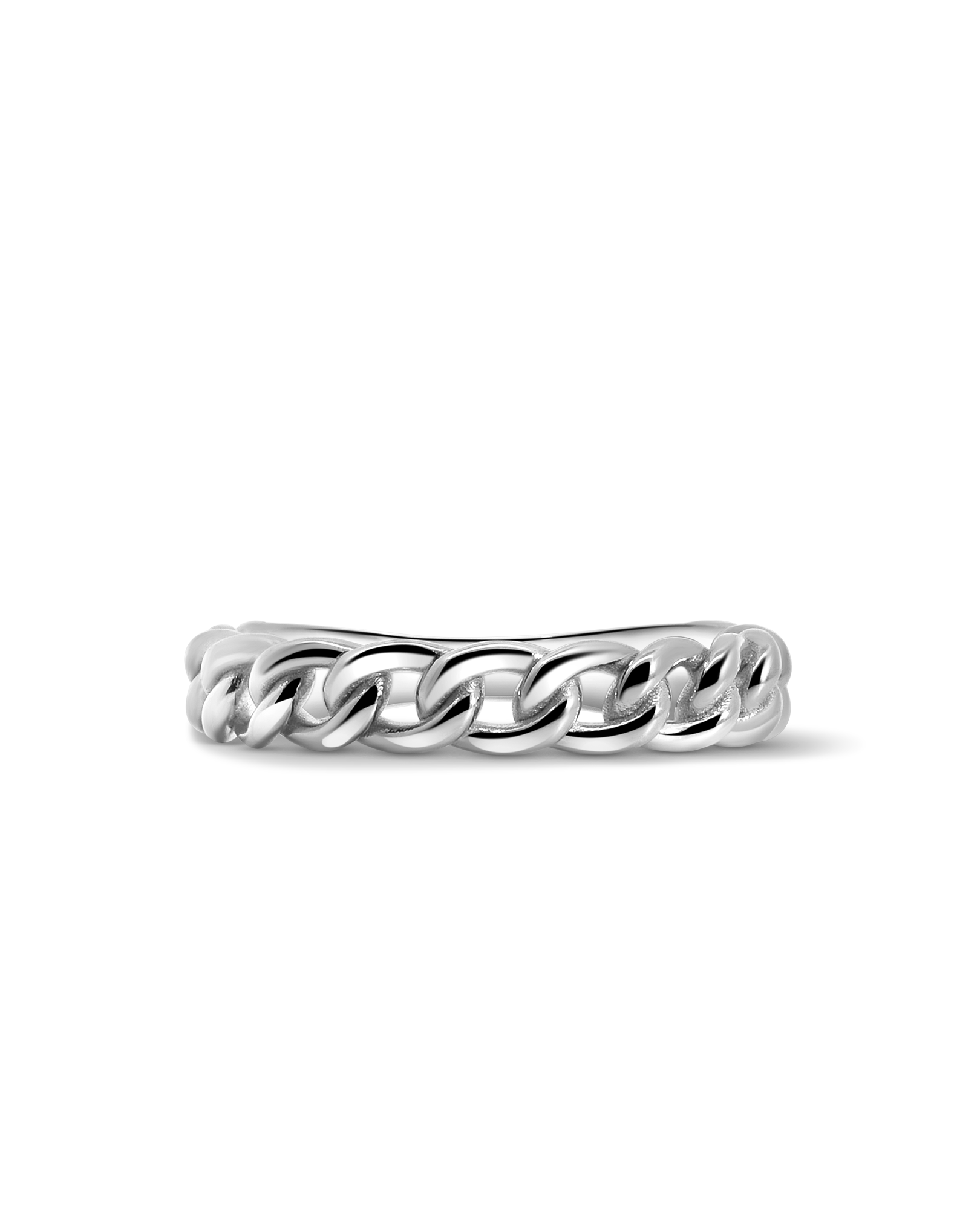 Petite Chain Link Ring | 10kt White Gold