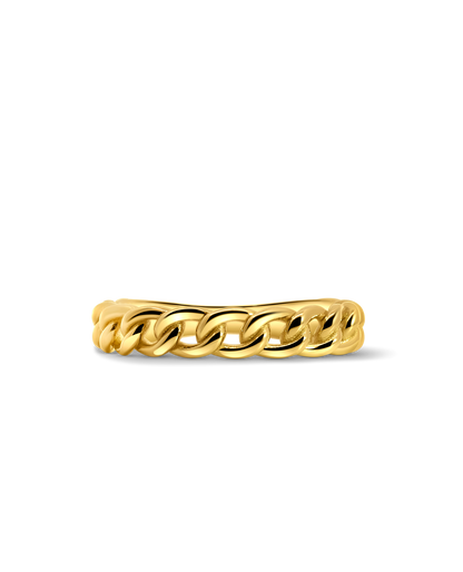 Petite Chain Link Ring | 10kt Yellow Gold