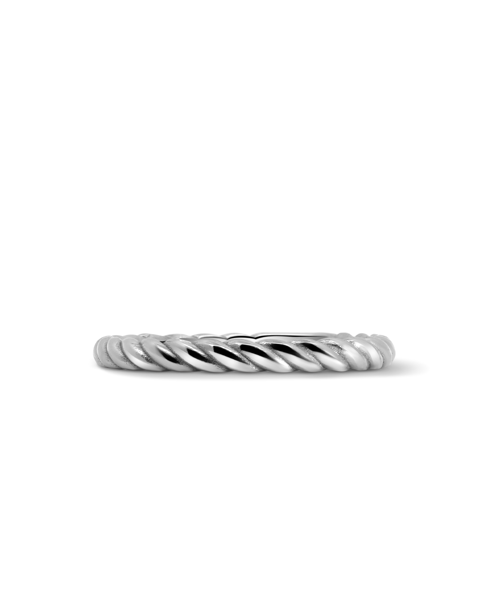 Rope Stacking Ring | 10kt White Gold