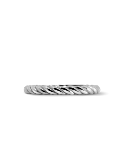 Rope Stacking Ring | 10kt White Gold