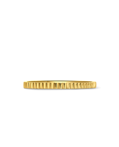 Textured Stacking Ring | 10kt Yellow Gold