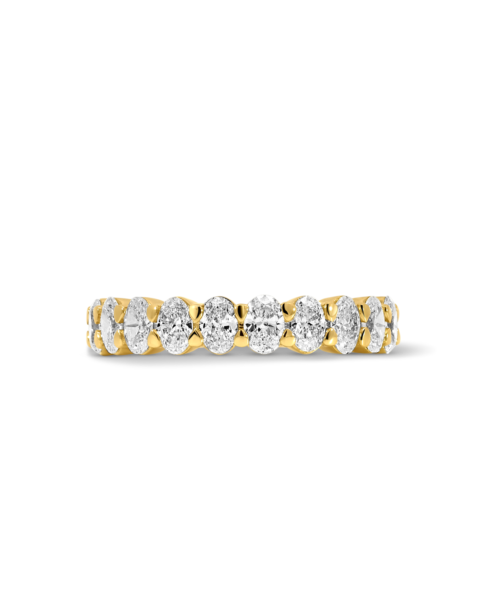 Wedding band 1.50 Carat TW Oval Diamond | 14kt Yellow Gold