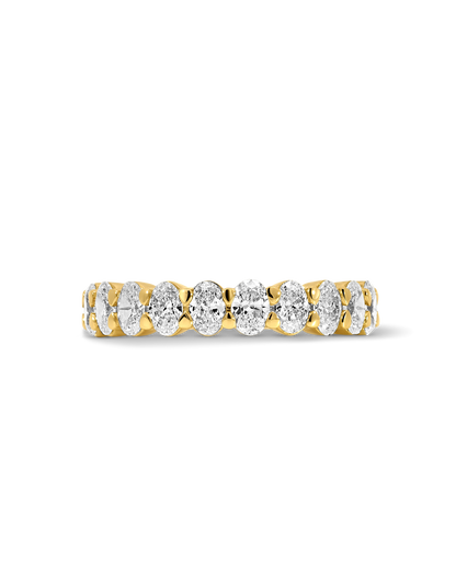 Wedding band 1.50 Carat TW Oval Diamond | 14kt Yellow Gold