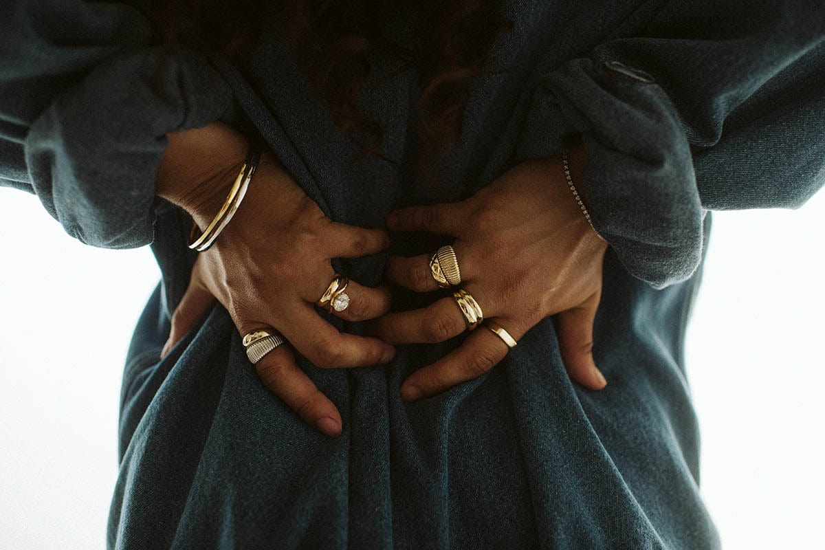 Ridged Dome Ring | 10kt Yellow Gold